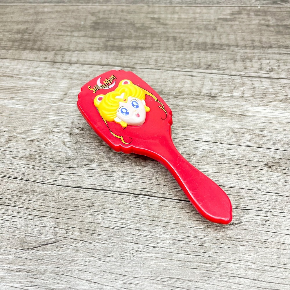 Vintage Sailor Moon Red Hair Brush 3D Character Anime Collectible 90s Retro